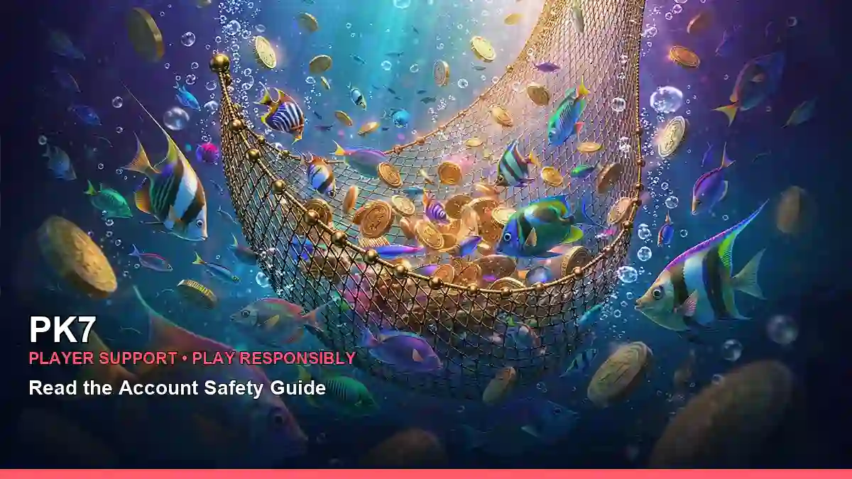PK7 Jungle Delight information for Philippine users, presented with a colourful casino fishing-game scene