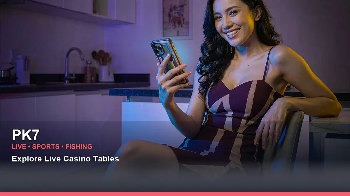 PK7 mobile casino app download tile designed for Philippine players